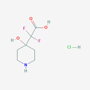 2,2-Difluoro-2-(4-hydroxypiperidin-4-YL)acetic acid hydrochloride