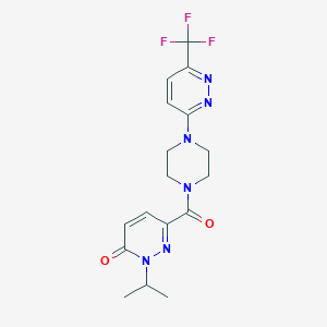 2-Propan-2-yl-6-[4-[6-(trifluoromethyl)pyridazin-3-yl]piperazine-1-carbonyl]pyridazin-3-one