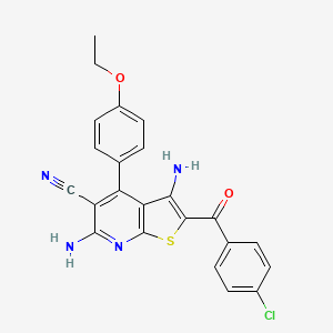 3,6-Diamino-2-(4-chlorobenzoyl)-4-(4-ethoxyphenyl)thieno[2,3-b]pyridine-5-carbonitrile