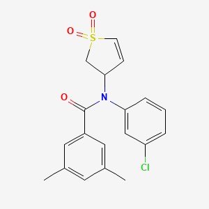 N-(3-chlorophenyl)-N-(1,1-dioxido-2,3-dihydrothiophen-3-yl)-3,5-dimethylbenzamide
