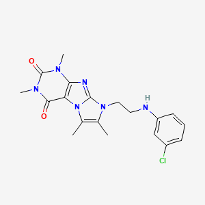 8-(2-((3-chlorophenyl)amino)ethyl)-1,3,6,7-tetramethyl-1H-imidazo[2,1-f]purine-2,4(3H,8H)-dione