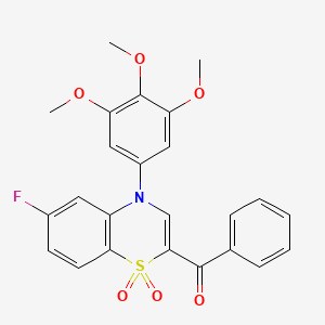 [6-fluoro-1,1-dioxido-4-(3,4,5-trimethoxyphenyl)-4H-1,4-benzothiazin-2-yl](phenyl)methanone