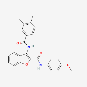 3-(3,4-dimethylbenzamido)-N-(4-ethoxyphenyl)benzofuran-2-carboxamide