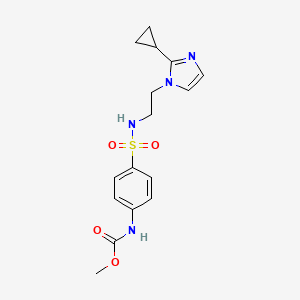 methyl (4-(N-(2-(2-cyclopropyl-1H-imidazol-1-yl)ethyl)sulfamoyl)phenyl)carbamate