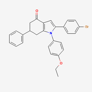 2-(4-Bromophenyl)-1-(4-ethoxyphenyl)-6-phenyl-5,6,7-trihydroindol-4-one
