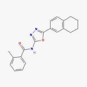 2-methyl-N-[5-(5,6,7,8-tetrahydronaphthalen-2-yl)-1,3,4-oxadiazol-2-yl]benzamide