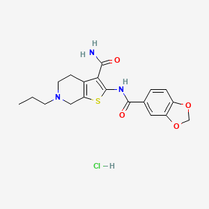 2-(Benzo[d][1,3]dioxole-5-carboxamido)-6-propyl-4,5,6,7-tetrahydrothieno[2,3-c]pyridine-3-carboxamide hydrochloride