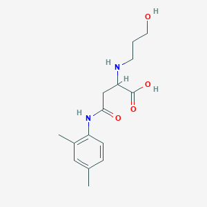 4-(2,4-Dimethylanilino)-2-(3-hydroxypropylamino)-4-oxobutanoic acid