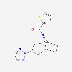 ((1R,5S)-3-(2H-1,2,3-triazol-2-yl)-8-azabicyclo[3.2.1]octan-8-yl)(thiophen-2-yl)methanone