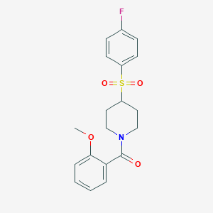 (4-((4-Fluorophenyl)sulfonyl)piperidin-1-yl)(2-methoxyphenyl)methanone