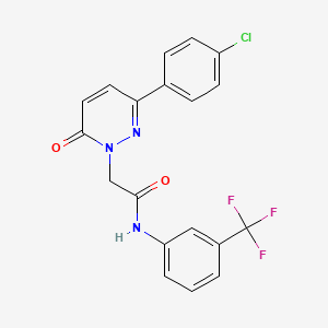2-(3-(4-chlorophenyl)-6-oxopyridazin-1(6H)-yl)-N-(3-(trifluoromethyl)phenyl)acetamide