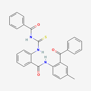 molecular formula C29H23N3O3S B2528418 N-(2-benzoyl-4-methylphenyl)-2-(3-benzoylthioureido)benzamide CAS No. 329903-28-8