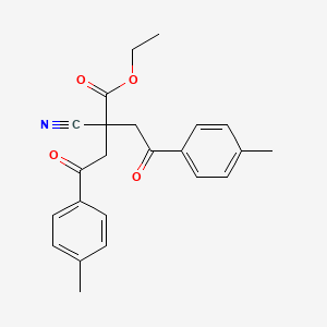 Ethyl 2-cyano-4-(4-methylphenyl)-2-[2-(4-methylphenyl)-2-oxoethyl]-4-oxobutanoate