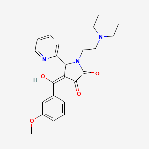 molecular formula C23H27N3O4 B2528423 1-(2-(diethylamino)ethyl)-3-hydroxy-4-(3-methoxybenzoyl)-5-(pyridin-2-yl)-1H-pyrrol-2(5H)-one CAS No. 618877-89-7