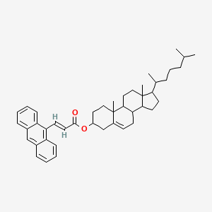 molecular formula C44H56O2 B2528426 [10,13-dimethyl-17-(6-methylheptan-2-yl)-2,3,4,7,8,9,11,12,14,15,16,17-dodecahydro-1H-cyclopenta[a]phenanthren-3-yl] (E)-3-anthracen-9-ylprop-2-enoate CAS No. 1092777-13-3