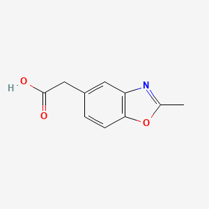 molecular formula C10H9NO3 B2528427 2-(2-Methyl-1,3-benzoxazol-5-yl)acetic acid CAS No. 38196-01-9