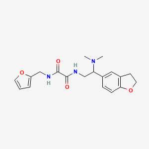 molecular formula C19H23N3O4 B2528428 N1-(2-(2,3-dihydrobenzofuran-5-yl)-2-(dimethylamino)ethyl)-N2-(furan-2-ylmethyl)oxalamide CAS No. 1705800-33-4