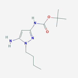 molecular formula C12H22N4O2 B2528439 tert-butyl N-(5-amino-1-butyl-1H-pyrazol-3-yl)carbamate CAS No. 2226182-25-6