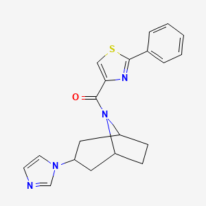 ((1R,5S)-3-(1H-imidazol-1-yl)-8-azabicyclo[3.2.1]octan-8-yl)(2-phenylthiazol-4-yl)methanone
