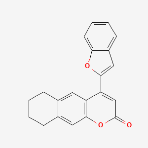 molecular formula C21H16O3 B2528448 4-(1-benzofuran-2-yl)-6,7,8,9-tetrahydro-2H-benzo[g]chromen-2-one CAS No. 637751-07-6
