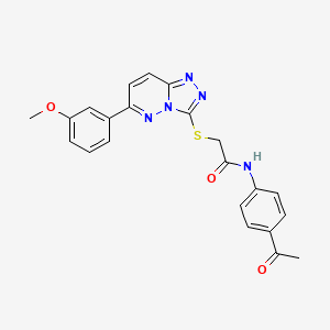 molecular formula C22H19N5O3S B2528453 N-(4-acetylphenyl)-2-((6-(3-methoxyphenyl)-[1,2,4]triazolo[4,3-b]pyridazin-3-yl)thio)acetamide CAS No. 894061-79-1