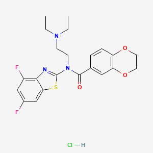 N-(2-(diethylamino)ethyl)-N-(4,6-difluorobenzo[d]thiazol-2-yl)-2,3-dihydrobenzo[b][1,4]dioxine-6-carboxamide hydrochloride
