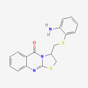 3-{[(2-aminophenyl)sulfanyl]methyl}-2,3-dihydro-5H-[1,3]thiazolo[2,3-b]quinazolin-5-one