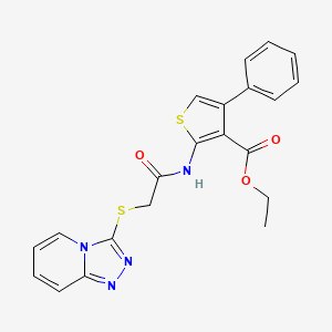 Ethyl 2-(2-([1,2,4]triazolo[4,3-a]pyridin-3-ylthio)acetamido)-4-phenylthiophene-3-carboxylate