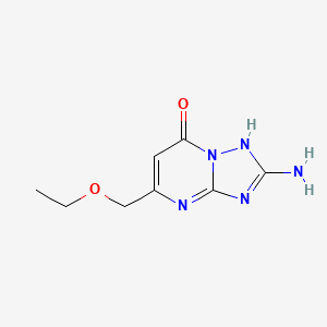 molecular formula C8H11N5O2 B2528485 2-amino-5-(ethoxymethyl)-4H,7H-[1,2,4]triazolo[1,5-a]pyrimidin-7-one CAS No. 2060062-51-1