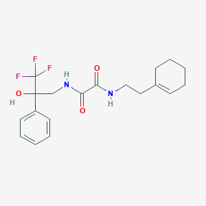 molecular formula C19H23F3N2O3 B2528491 N1-(2-(cyclohex-1-en-1-yl)ethyl)-N2-(3,3,3-trifluoro-2-hydroxy-2-phenylpropyl)oxalamide CAS No. 1705967-06-1