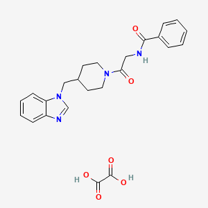 molecular formula C24H26N4O6 B2528498 N-(2-(4-((1H-benzo[d]imidazol-1-yl)methyl)piperidin-1-yl)-2-oxoethyl)benzamide oxalate CAS No. 1351588-38-9