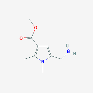 molecular formula C9H14N2O2 B2528509 methyl 5-(aminomethyl)-1,2-dimethyl-1H-pyrrole-3-carboxylate CAS No. 1865015-26-4