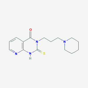 molecular formula C15H20N4OS B2528516 3-(3-piperidin-1-ylpropyl)-2-sulfanylidene-1H-pyrido[2,3-d]pyrimidin-4-one CAS No. 958579-57-2