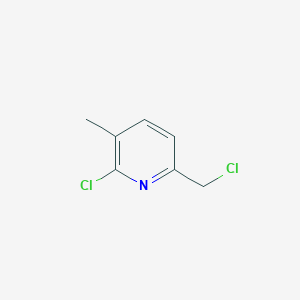 molecular formula C7H7Cl2N B2528521 2-Chloro-6-(chloromethyl)-3-methylpyridine CAS No. 1256835-14-9