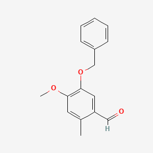 molecular formula C16H16O3 B2528522 5-(Benzyloxy)-4-methoxy-2-methylbenzaldehyde CAS No. 97400-62-9
