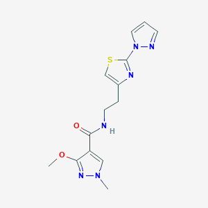 N-(2-(2-(1H-pyrazol-1-yl)thiazol-4-yl)ethyl)-3-methoxy-1-methyl-1H-pyrazole-4-carboxamide