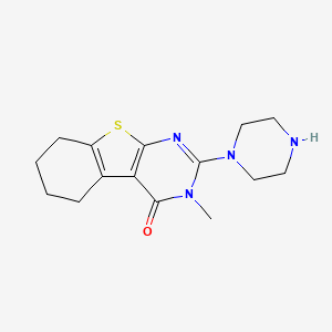 4-Methyl-5-(piperazin-1-yl)-8-thia-4,6-diazatricyclo[7.4.0.0^{2,7}]trideca-1(9),2(7),5-trien-3-one