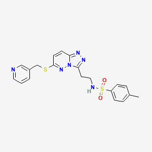 4-methyl-N-(2-{6-[(pyridin-3-ylmethyl)thio][1,2,4]triazolo[4,3-b]pyridazin-3-yl}ethyl)benzenesulfonamide