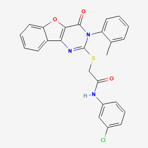 N-(3-chlorophenyl)-2-((4-oxo-3-(o-tolyl)-3,4-dihydrobenzofuro[3,2-d]pyrimidin-2-yl)thio)acetamide