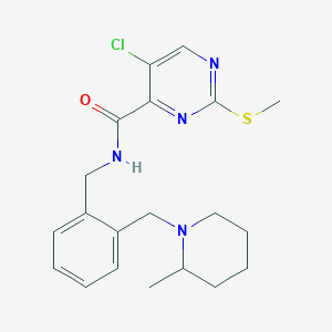 5-chloro-N-({2-[(2-methylpiperidin-1-yl)methyl]phenyl}methyl)-2-(methylsulfanyl)pyrimidine-4-carboxamide