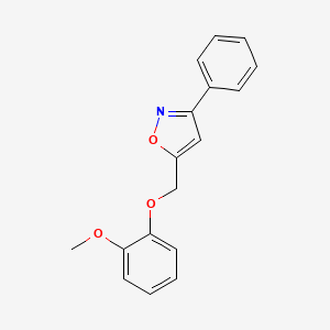 molecular formula C17H15NO3 B2528548 2-Methoxyphenyl (3-phenyl-5-isoxazolyl)methyl ether CAS No. 478066-23-8