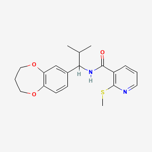 N-[1-(3,4-dihydro-2H-1,5-benzodioxepin-7-yl)-2-methylpropyl]-2-methylsulfanylpyridine-3-carboxamide