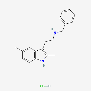 molecular formula C19H23ClN2 B2528568 N-benzyl-2-(2,5-dimethyl-1H-indol-3-yl)ethanamine hydrochloride CAS No. 1351609-22-7