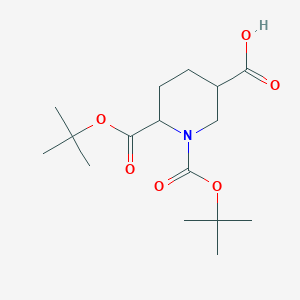 1,6-Bis[(tert-butoxy)carbonyl]piperidine-3-carboxylic acid