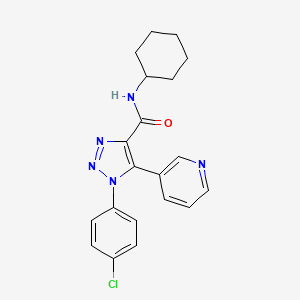 molecular formula C20H20ClN5O B2528580 1-(4-chlorophenyl)-N-cyclohexyl-5-(pyridin-3-yl)-1H-1,2,3-triazole-4-carboxamide CAS No. 1207033-44-0