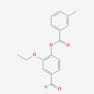 molecular formula C17H16O4 B2528582 2-Ethoxy-4-formylphenyl 3-methylbenzoate CAS No. 443647-58-3