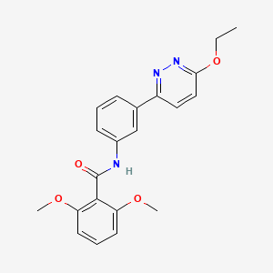 molecular formula C21H21N3O4 B2528616 N-[3-(6-ethoxypyridazin-3-yl)phenyl]-2,6-dimethoxybenzamide CAS No. 899746-89-5