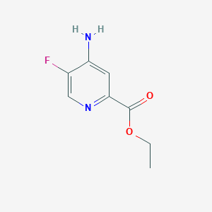 molecular formula C8H9FN2O2 B2528633 Ethyl 4-Amino-5-fluoropyridine-2-carboxylate CAS No. 1804145-60-5