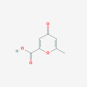 molecular formula C7H6O4 B2528635 6-Methyl-4-oxo-4H-pyran-2-carboxylic acid CAS No. 14255-39-1