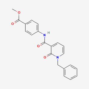 molecular formula C21H18N2O4 B2528689 methyl 4-(1-benzyl-2-oxo-1,2-dihydropyridine-3-amido)benzoate CAS No. 933205-27-7